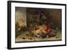 Decorative Still-Life Composition with a Porcelain Bowl, Fruit and Insects-Jan van Kessel the Elder-Framed Giclee Print