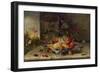 Decorative Still-Life Composition with a Porcelain Bowl, Fruit and Insects-Jan van Kessel the Elder-Framed Giclee Print