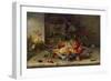 Decorative Still-Life Composition with a Porcelain Bowl, Fruit and Insects-Jan van Kessel the Elder-Framed Giclee Print