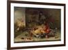 Decorative Still-Life Composition with a Porcelain Bowl, Fruit and Insects-Jan van Kessel the Elder-Framed Giclee Print