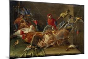 Decorative Still-Life Composition with Birds and Two Bats-Jan van Kessel the Elder-Mounted Giclee Print