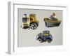 Decorative Sweet Boxes for Christening and First Communion in Shape of Locomotive, Car and Boat-null-Framed Giclee Print