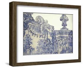 Decorative Tiles in the Cloister of Sao Vincente da Fora, Lisbon, Portugal-Michele Molinari-Framed Photographic Print