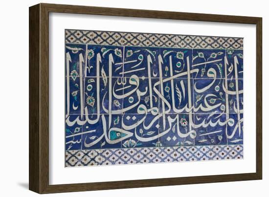 Decorative Tiles in Topkapi Palace, Istanbul, Turkey, Western Asia-Martin Child-Framed Photographic Print
