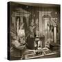 Decorative Trade Stand at Dorland Hall with Hanging Textile, 1940S (B/W Photo)-English Photographer-Stretched Canvas