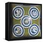 Decorative Vault with Glazed Earthenware Tondoes with the Holy Spirit in the Centre-Luca Della Robbia-Framed Stretched Canvas