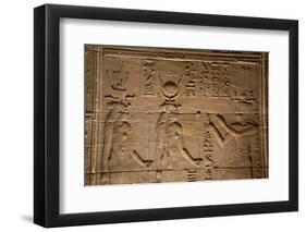 Decorative Wall Reliefs, Temple of Isis, Island of Philae, Aswan, Egypt, North Africa, Africa-Richard Maschmeyer-Framed Photographic Print