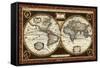 Decorative World Map-Vision Studio-Framed Stretched Canvas