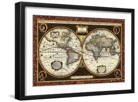 Decorative World Map-Vision Studio-Framed Art Print