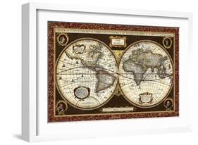 Decorative World Map-Vision Studio-Framed Art Print