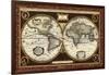 Decorative World Map-Vision Studio-Framed Art Print