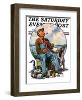 "Decoys," Saturday Evening Post Cover, October 5, 1929-J.F. Kernan-Framed Giclee Print