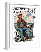 "Decoys," Saturday Evening Post Cover, October 5, 1929-J.F. Kernan-Framed Giclee Print