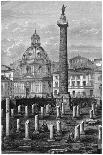 Trajan's Column and Ulpian's Basilica, Roman Forum, Rome, Italy, 19th Century-Decreef-Giclee Print