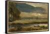 Dedham Church from Flatford, C.1810 (Oil on Canvas)-John Constable-Framed Stretched Canvas