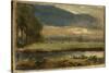 Dedham Church from Flatford, C.1810 (Oil on Canvas)-John Constable-Stretched Canvas