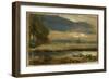 Dedham Church from Flatford, C.1810 (Oil on Canvas)-John Constable-Framed Premium Giclee Print