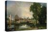 Dedham Lock and Mill, 1820-John Constable-Stretched Canvas