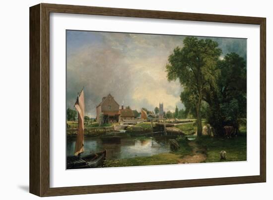 Dedham Lock and Mill, 1820-John Constable-Framed Giclee Print