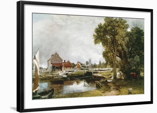 Dedham Lock and Mill-John Constable-Framed Premium Giclee Print