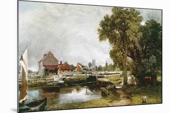 Dedham Lock and Mill-John Constable-Mounted Premium Giclee Print