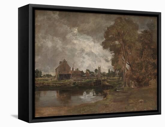 Dedham Lock and Mill-John Constable-Framed Stretched Canvas