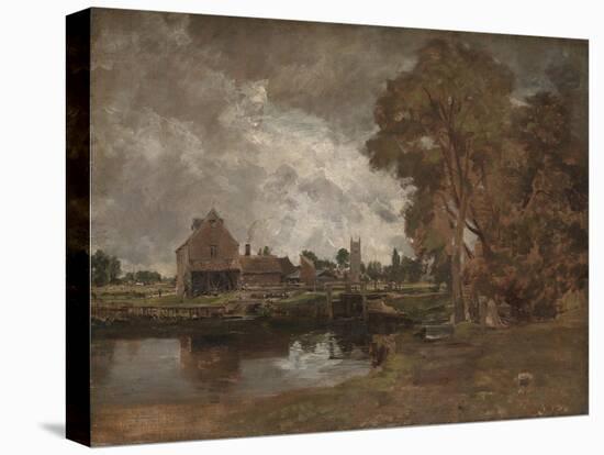 Dedham Lock and Mill-John Constable-Stretched Canvas