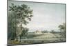 Dedham: the Old Lecture House Seen across Long Meadow from Black Brook-John Constable-Mounted Giclee Print