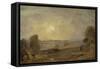 Dedham Vale from the Road to East Bergholt: Sunset, 1810 (Oil on Paper, Mounted on Board, Mounted O-John Constable-Framed Stretched Canvas