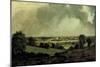 Dedham Vale, View to Langham Church, from the Fields just east of Vale Farm, East Bergholt, c.1811-John Constable-Mounted Premium Giclee Print