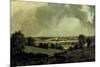Dedham Vale, View to Langham Church, from the Fields just east of Vale Farm, East Bergholt, c.1811-John Constable-Mounted Giclee Print