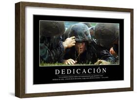 Dedicación. Cita Inspiradora Y Póster Motivacional-null-Framed Photographic Print