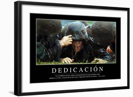 Dedicación. Cita Inspiradora Y Póster Motivacional-null-Framed Photographic Print