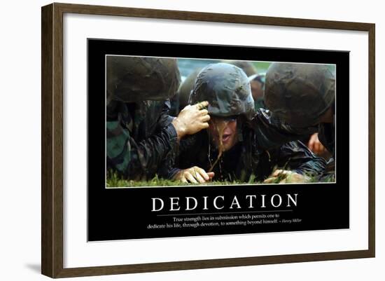 Dedication: Inspirational Quote and Motivational Poster-null-Framed Photographic Print