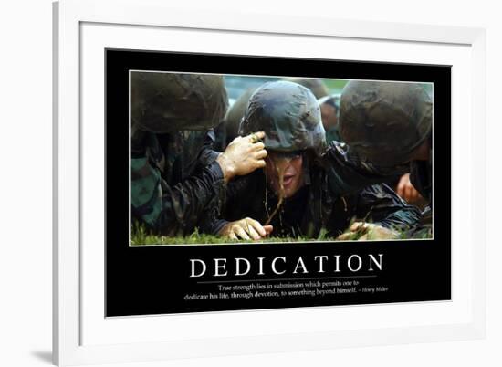 Dedication: Inspirational Quote and Motivational Poster-null-Framed Photographic Print