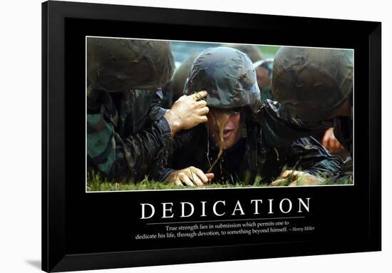 Dedication: Inspirational Quote and Motivational Poster-null-Framed Photographic Print