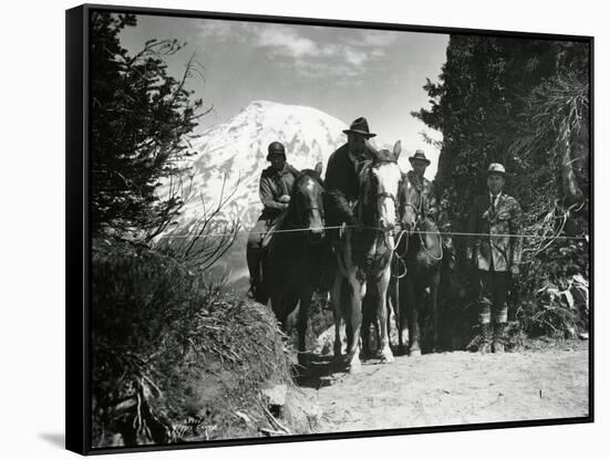 Dedication of Mount Rainier National Park Horse Trail, July 9, 1931-Ashael Curtis-Framed Stretched Canvas
