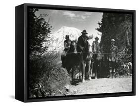 Dedication of Mount Rainier National Park Horse Trail, July 9, 1931-Ashael Curtis-Framed Stretched Canvas