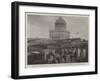 Dedication of the Memorial to General Grant in New York, the 7th Regiment Passing the Monument-null-Framed Giclee Print