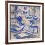 Deep Blue Bath I-Margaret Ferry-Framed Art Print
