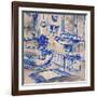 Deep Blue Bath I-Margaret Ferry-Framed Art Print