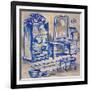 Deep Blue Bath II-Margaret Ferry-Framed Art Print