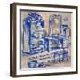 Deep Blue Bath II-Margaret Ferry-Framed Art Print