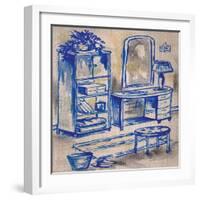 Deep Blue Bath II-Margaret Ferry-Framed Art Print