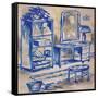 Deep Blue Bath II-Margaret Ferry-Framed Stretched Canvas