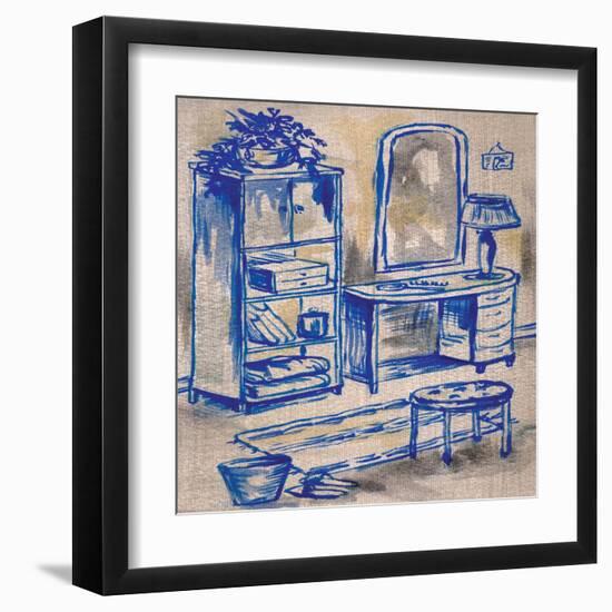 Deep Blue Bath II-Margaret Ferry-Framed Art Print