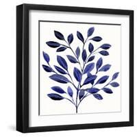 Deep Blue Branch II-Annie Warren-Framed Art Print