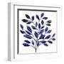 Deep Blue Branch II-Annie Warren-Framed Art Print