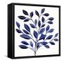 Deep Blue Branch II-Annie Warren-Framed Stretched Canvas