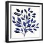 Deep Blue Branch II-Annie Warren-Framed Art Print